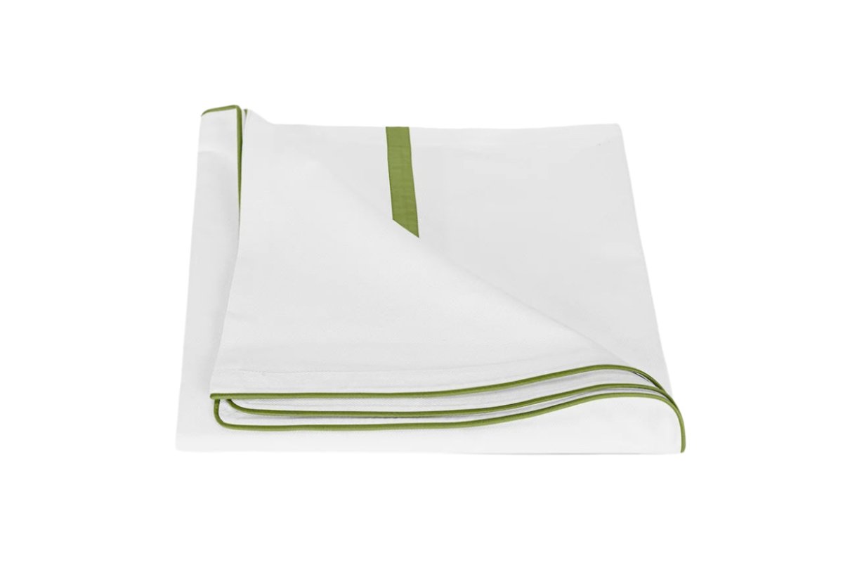 Matouk Louise Pique King Duvet Cover 108 x 96 Grass - M173 at Fig Linens and Home