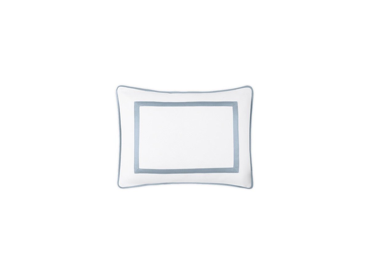 Matouk Louise Pique Boudoir Sham 12 x 16 Hazy Blue - M173 at Fig Linens and Home