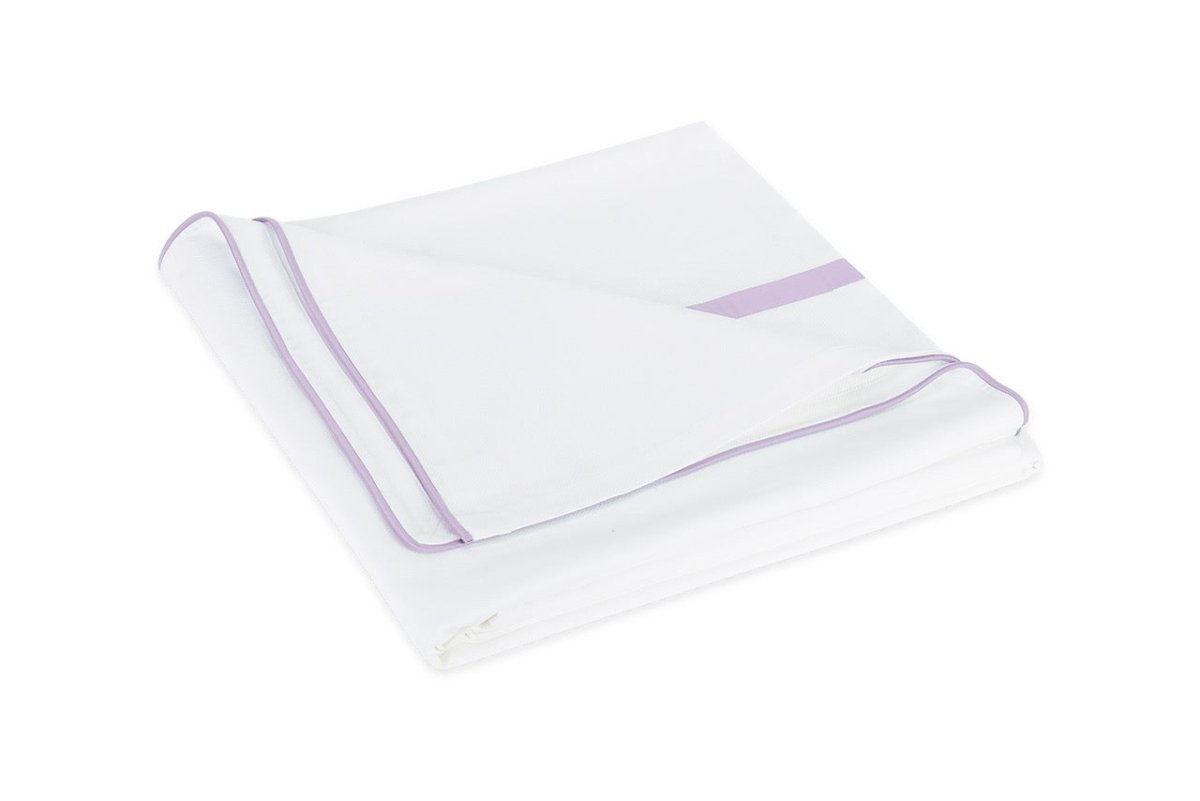Matouk Louise Pique King Coverlet 112 x 97 Violet - M173 at Fig Linens and Home