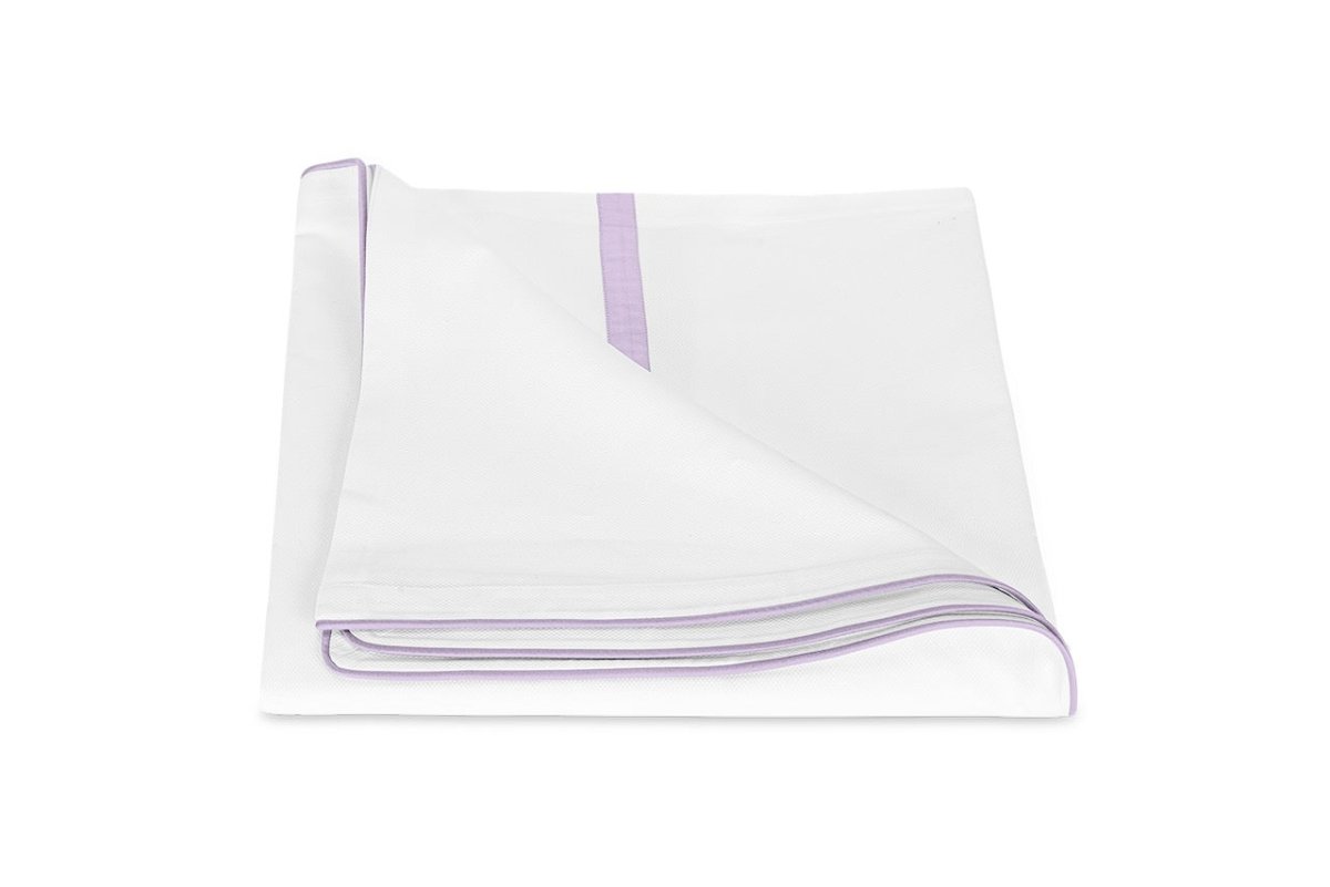 Matouk Louise Pique King Duvet Cover 108 x 96 Violet - M173 at Fig Linens and Home