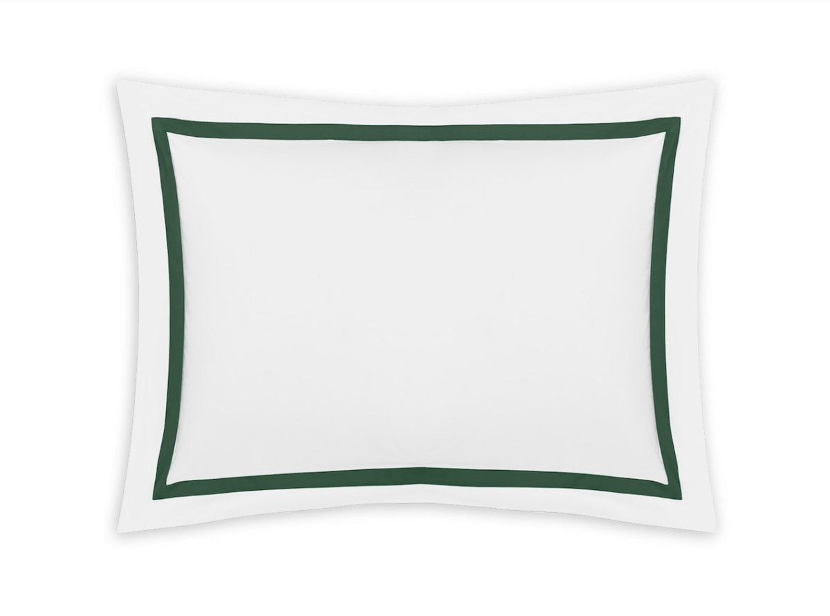 Pillow Sham - Matouk Lowell Green Cotton Bedding at Fig Linens and Home