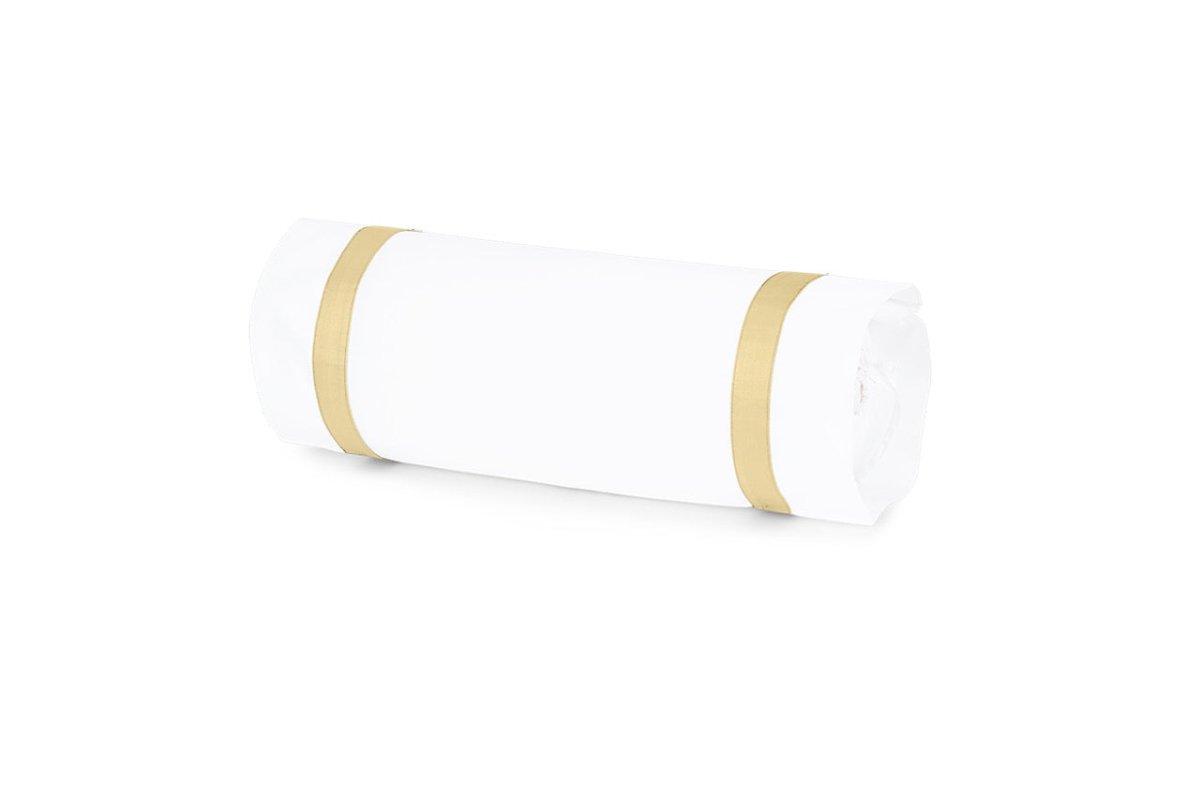 Neckroll Sham - Matouk Lowell Honey Bedding at Fig Linens and Home