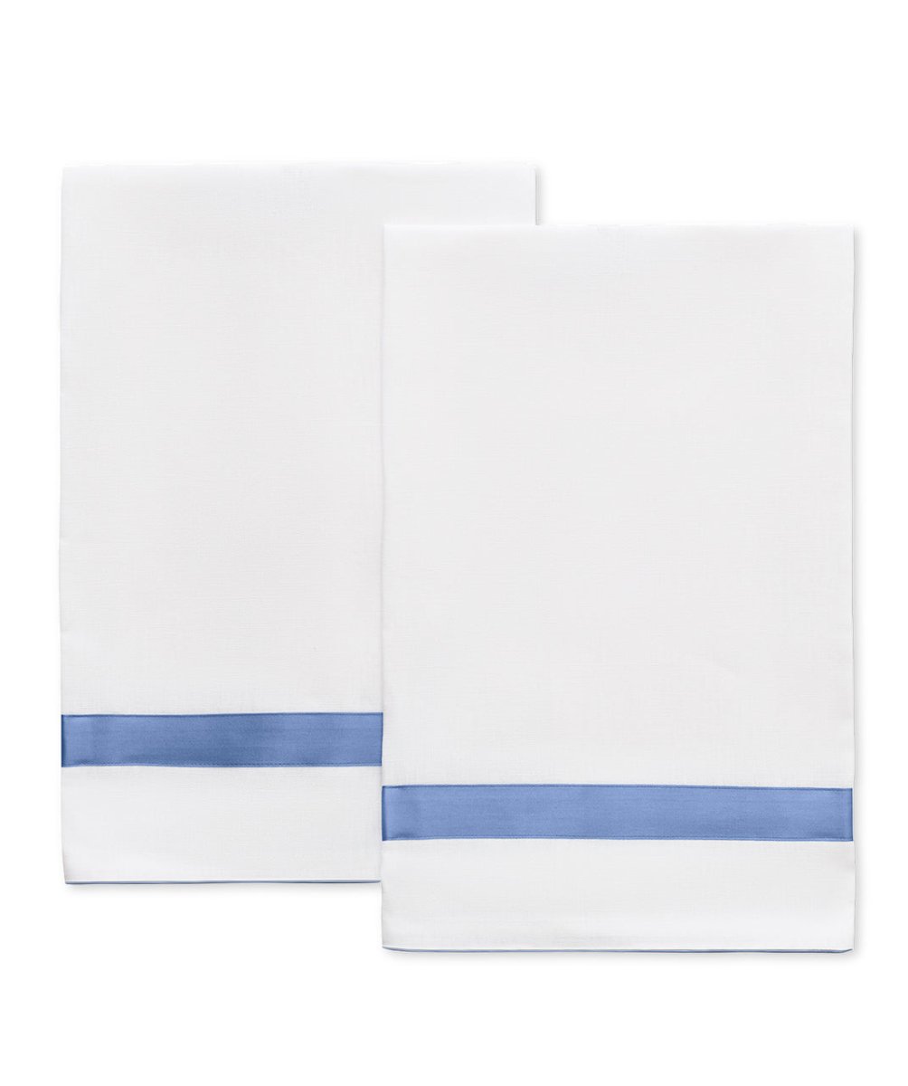 Matouk Lowell Guest Towel 20 x 26 - Set of 2 Azure at Fig Linens and Home