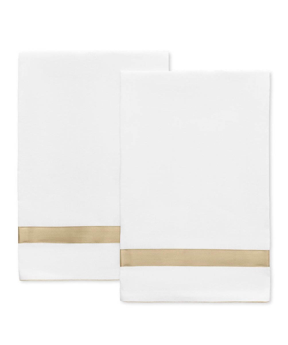 Matouk Lowell Guest Towel 20 x 26 - Set of 2 Champagne at Fig Linens and Home