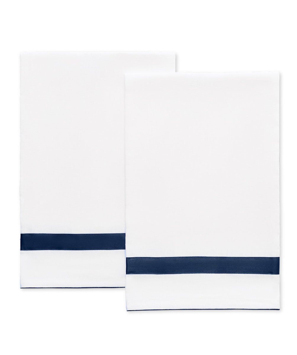 Matouk Lowell Guest Towel 20 x 26 - Set of 2 Navy at Fig Linens and Home