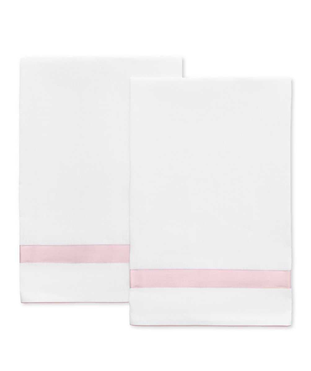 Matouk Lowell Guest Towel 20 x 26 - Set of 2 Pink at Fig Linens and Home
