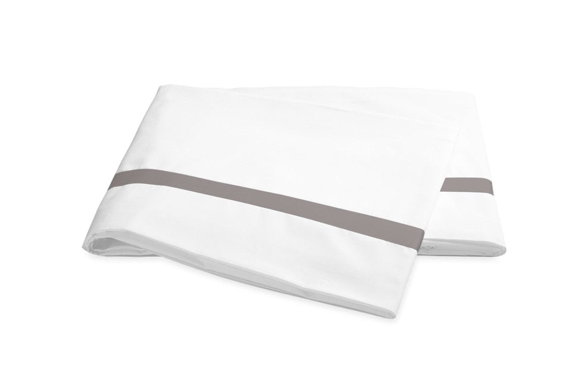 Flat Sheet - Matouk Lowell Platinum Bedding at Fig Linens and Home