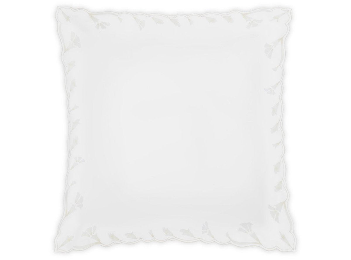 Matouk Marcella Euro Sham 27 x 27 Bone at Fig Linens and Home