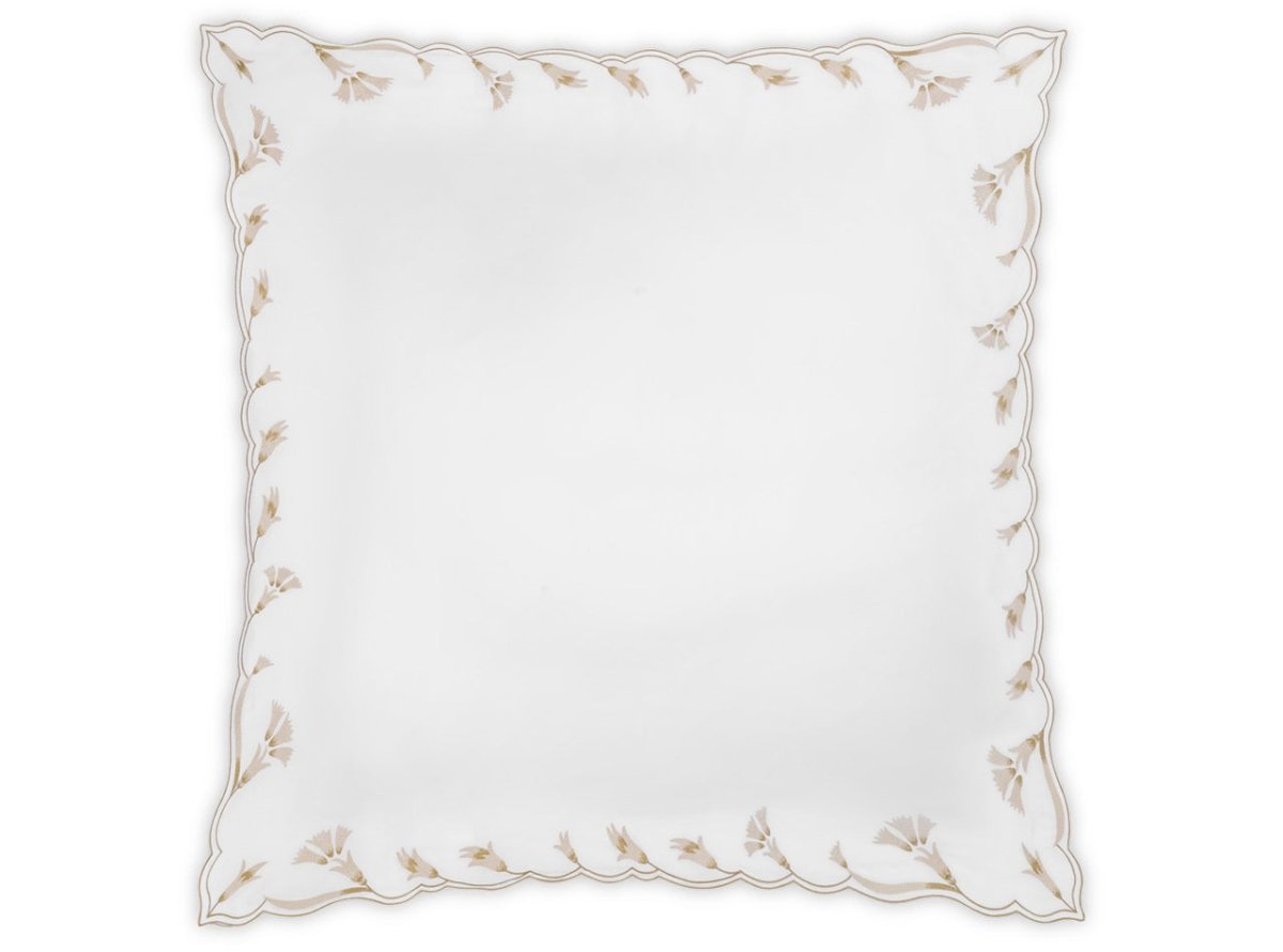 Matouk Marcella Euro Sham 27 x 27 Dune at Fig Linens and Home