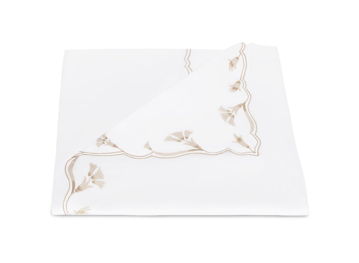 Matouk Marcella Full/Queen Duvet Cover 90 x 96 Dune at Fig Linens and Home