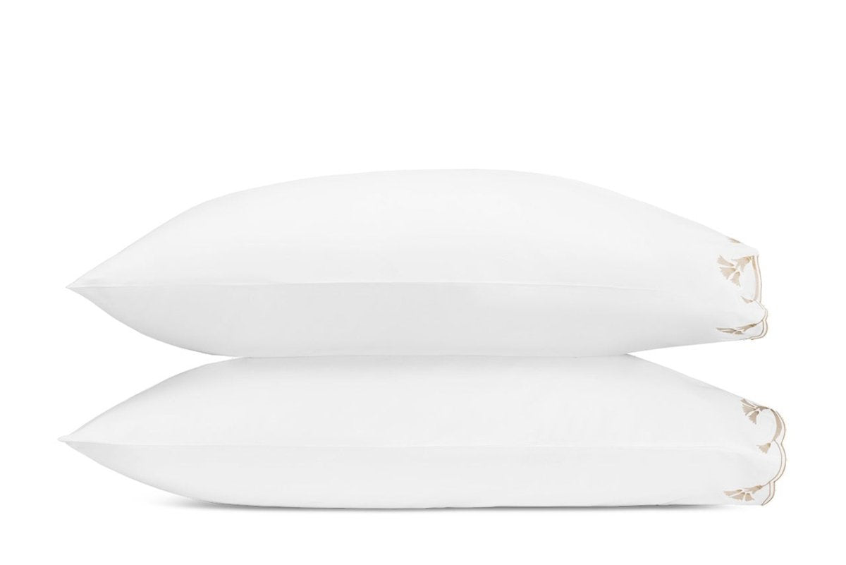 Matouk Marcella Standard Cases - Pair 21 x 32 Dune at Fig Linens and Home