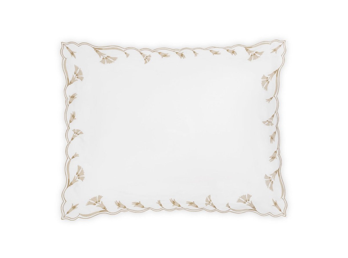 Matouk Marcella Standard Sham 21 x 27 Dune at Fig Linens and Home