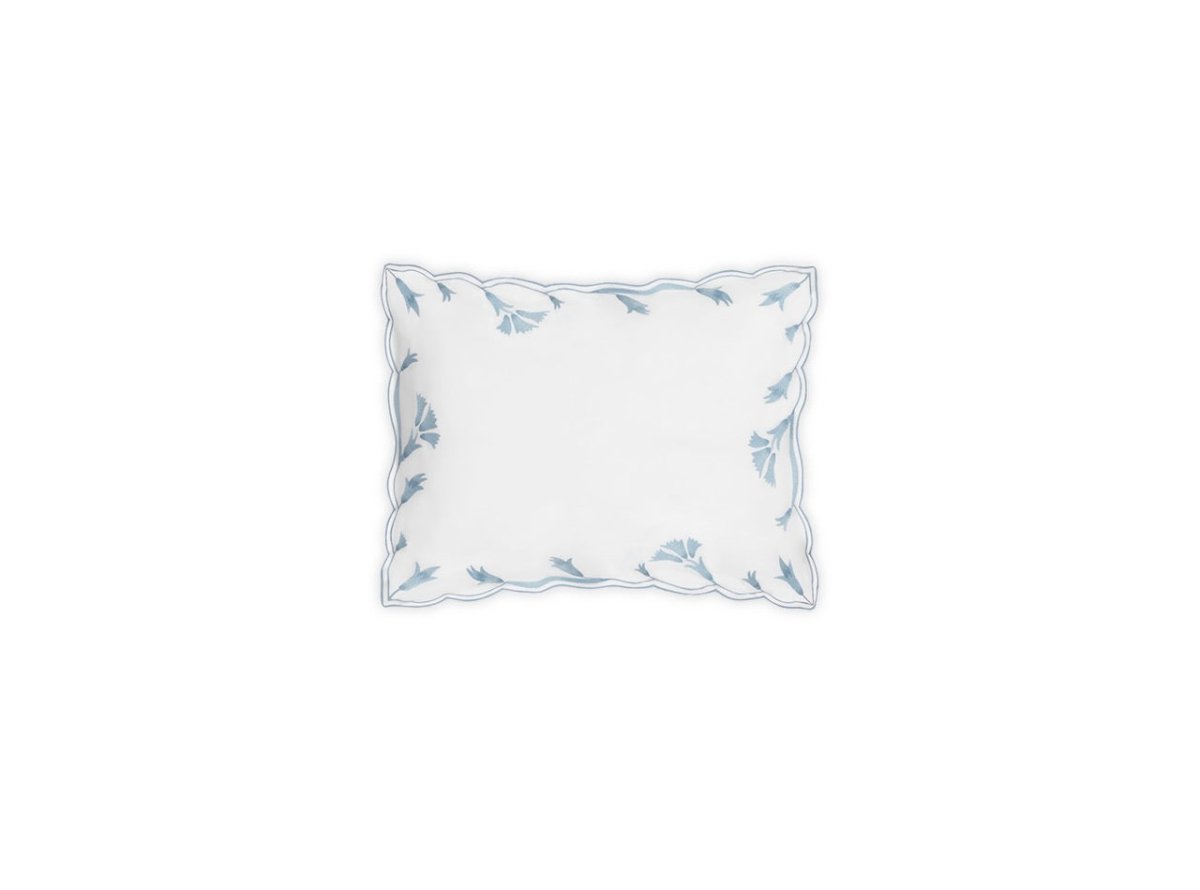 Matouk Marcella Boudoir Sham 12 x 16 Hazy Blue at Fig Linens and Home