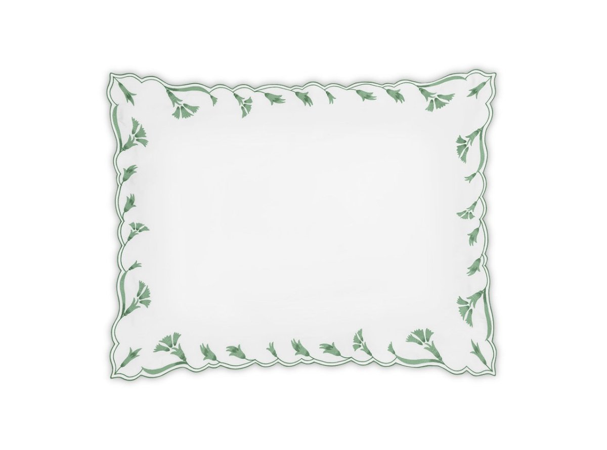 Matouk Marcella Clover Green King Pillow Sham at Fig Linens and Home
