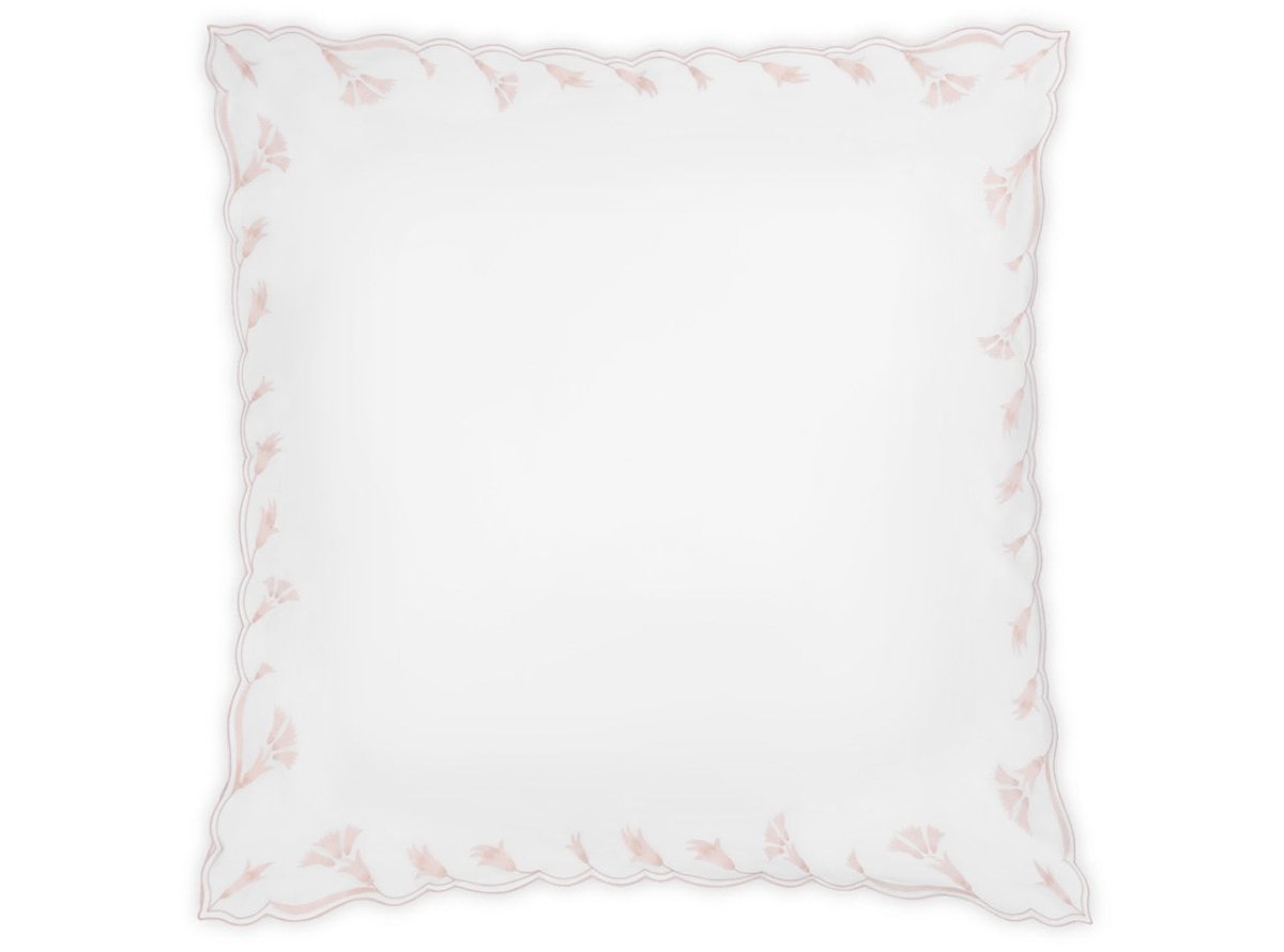 Matouk Marcella Euro Sham 27 x 27 Pink at Fig Linens and Home