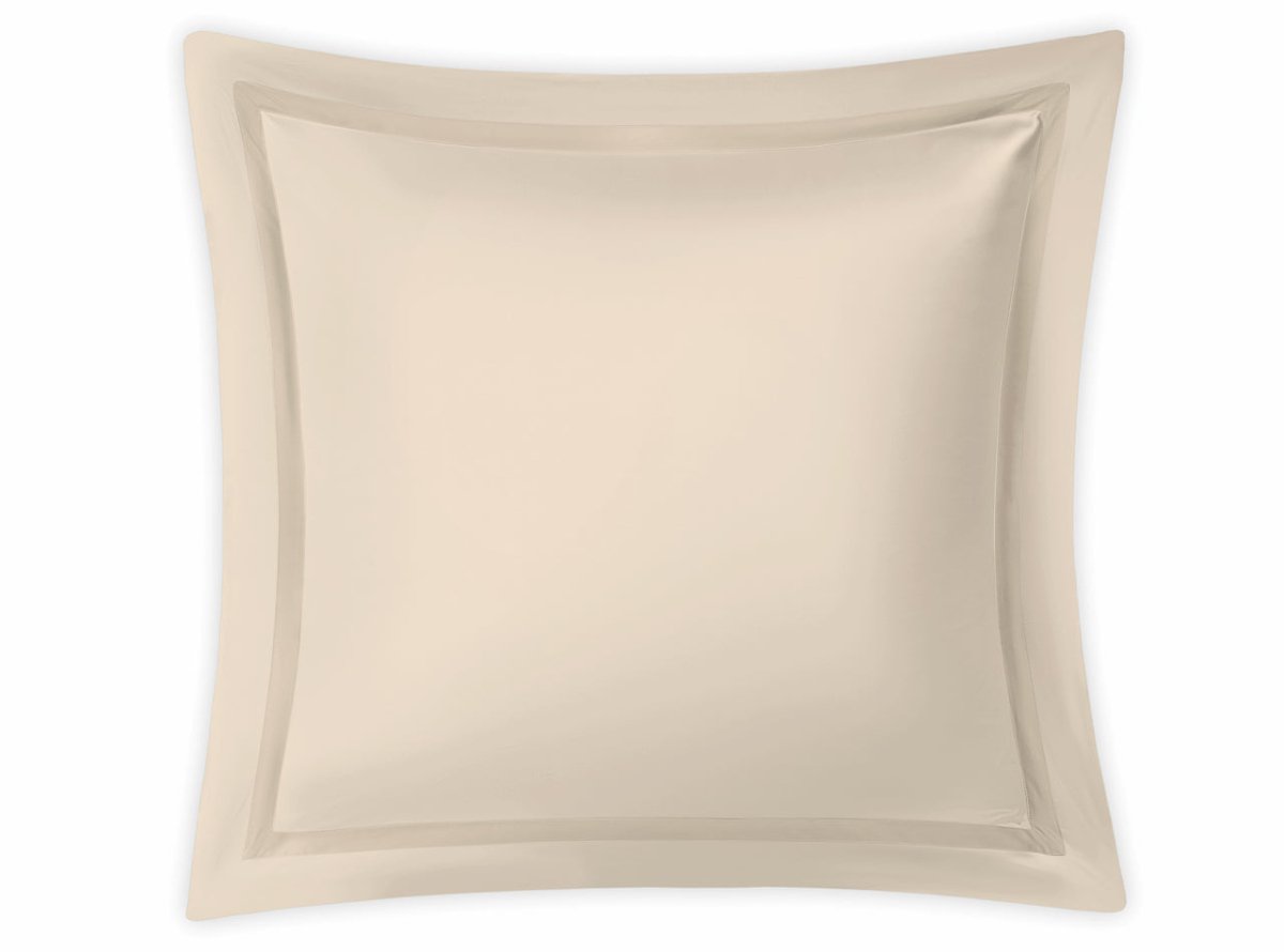 Euro Square Sham - Matouk Nocturne Sateen Cotton Bedding in Dune at Fig Linens and Home