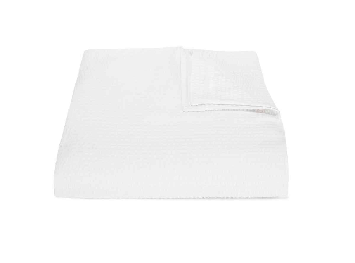 Matteo Seersucker White Duvet Cover | Matouk at Fig Linens and Home