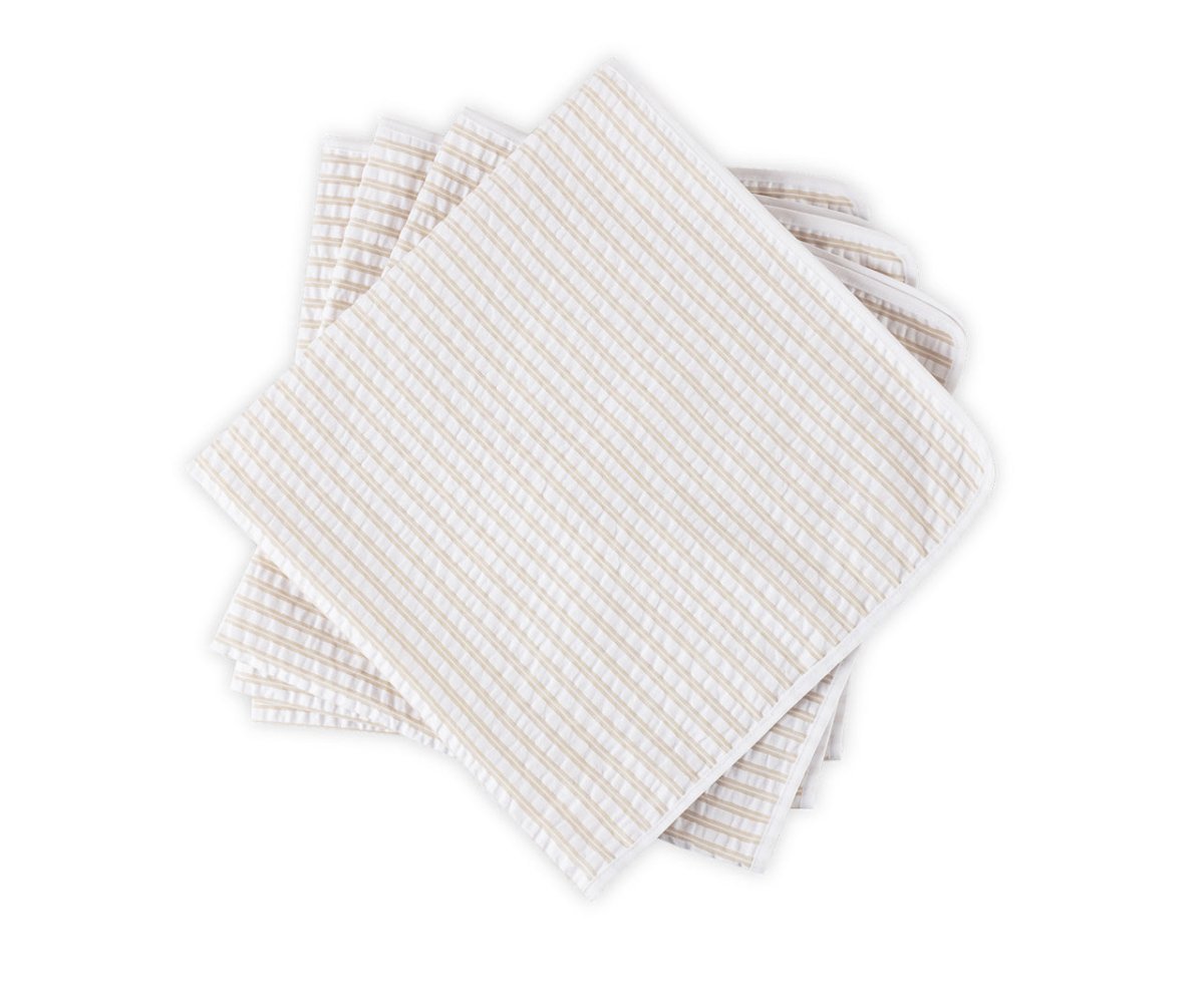Matouk Matteo Seersucker Napkins in Natural at Fig Linens and Home