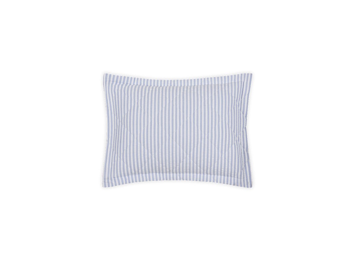 Matteo Azure Blue Quilted Boudoir Sham | Matouk at Fig Linens and Home