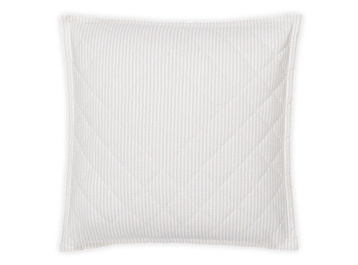 Matteo Natural Quilted Euro Square Sham | Matouk at Fig Linens and Home