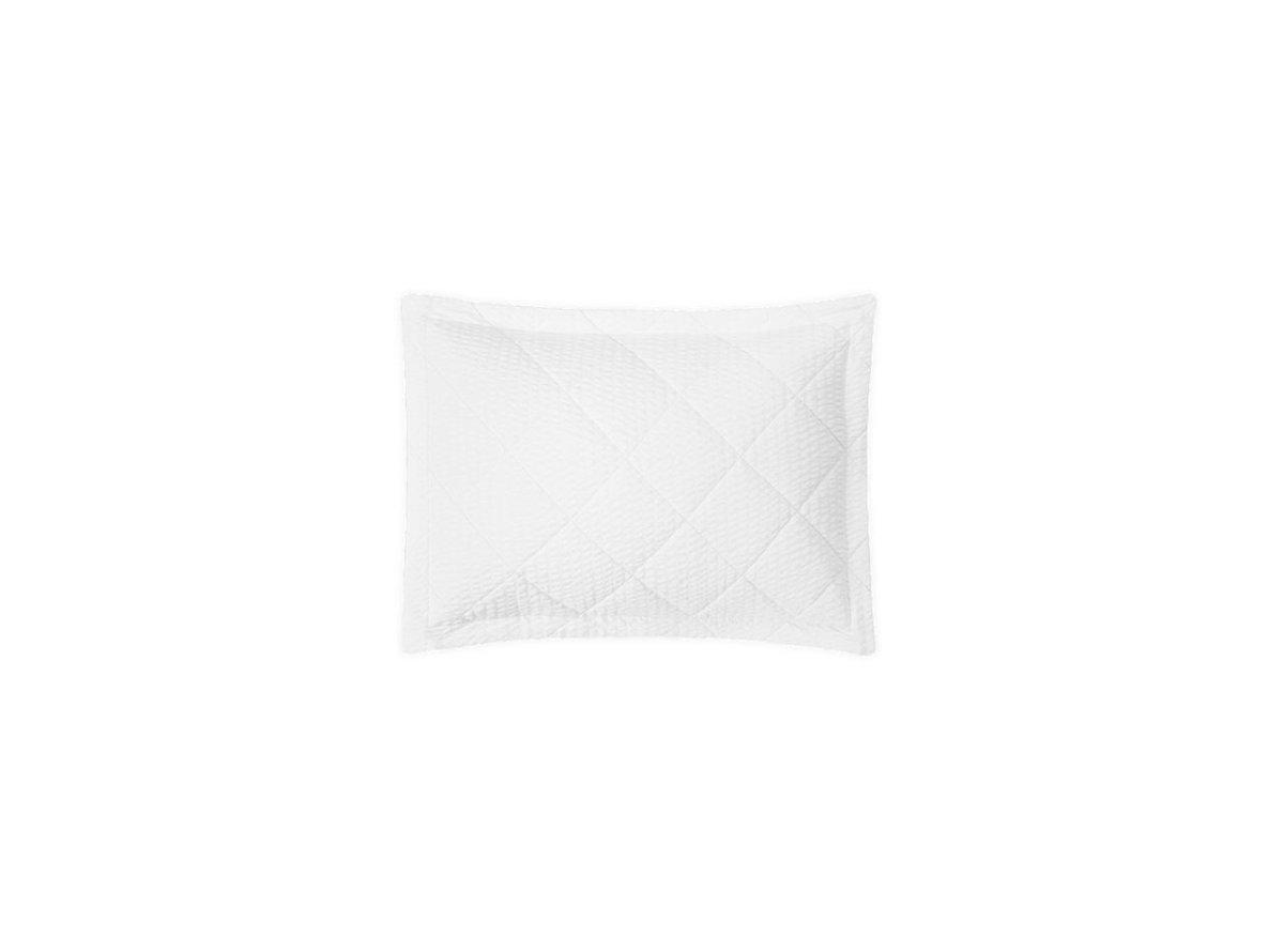 Matteo White Quilted Boudoir Sham | Matouk at Fig Linens and Home