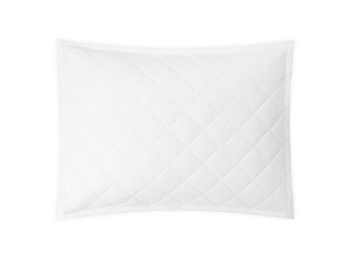 Matteo White Quilted Pillow Sham | Matouk at Fig Linens and Home