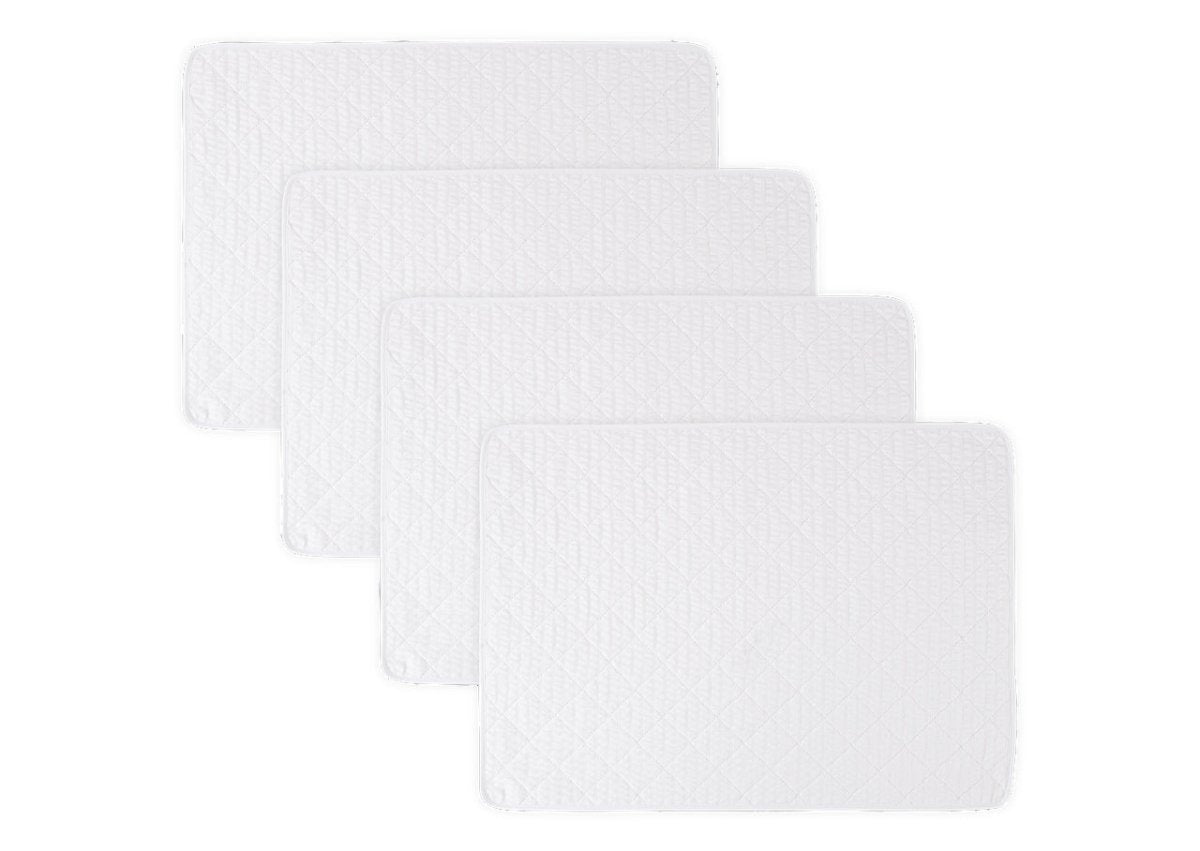 Matouk Matteo Quilted Placemats White at Fig Linens and Home