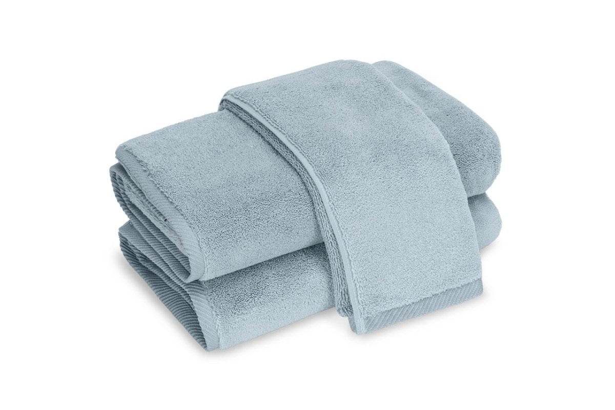 Matouk MIlagro Towels Hazy Blue | Bath, Hand, Wash, Bath Sheet & Guest Towel Sizes
