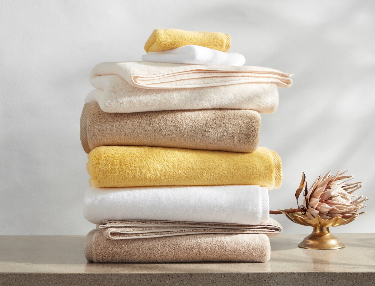 Matouk Milagro Cotton Towels at Fig Linens and Home - Terry Towels in Neutral Shades