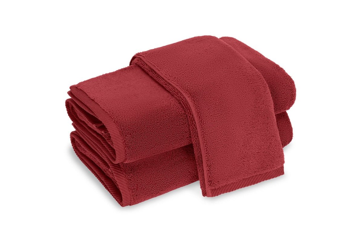 Matouk MIlagro Towels Scarlet Red | Bath, Hand, Wash, Bath Sheet & Guest Towel Sizes