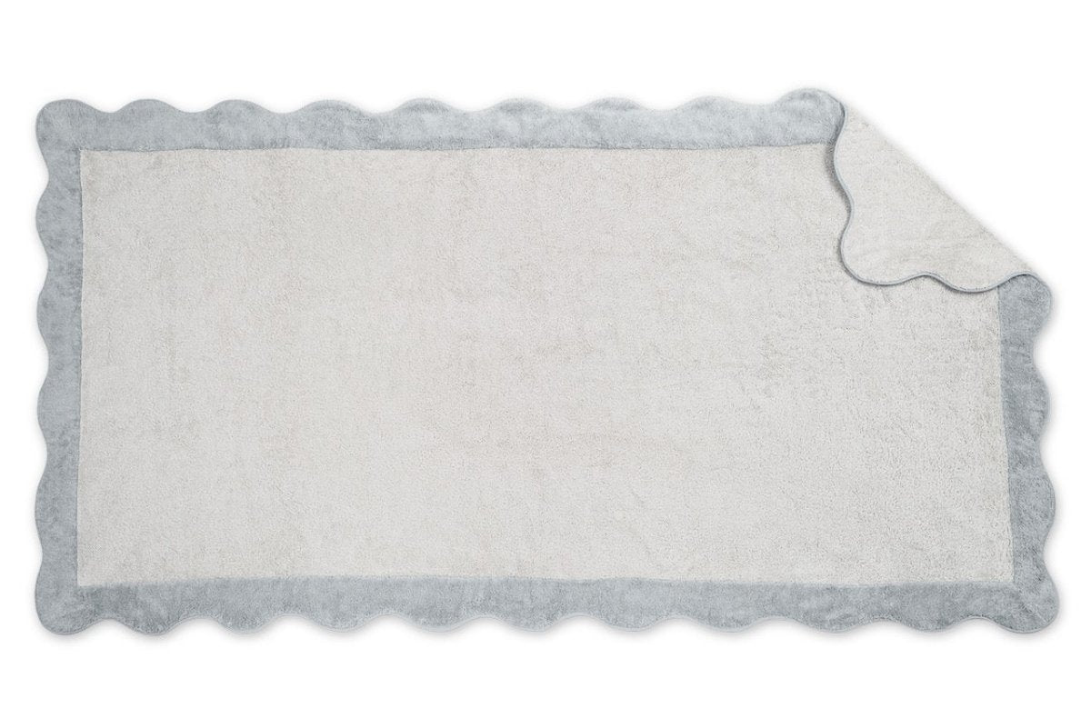 Beach Towel - Neptune Pool Towel 36 x 70 Pearl and Pool by Matouk Schumacher - Full View