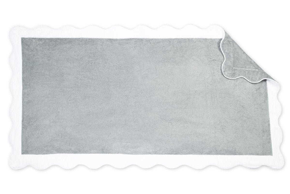 Beach Towel - Neptune Pool Towel 36 x 70 Pool and White by Matouk Schumacher - Full View