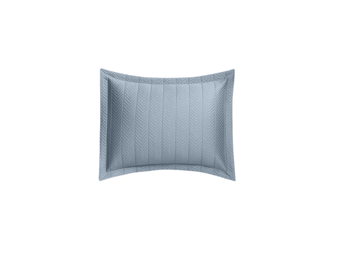 Matouk Netto Boudoir Sham in Hazy Blue at Fig Linens and Home
