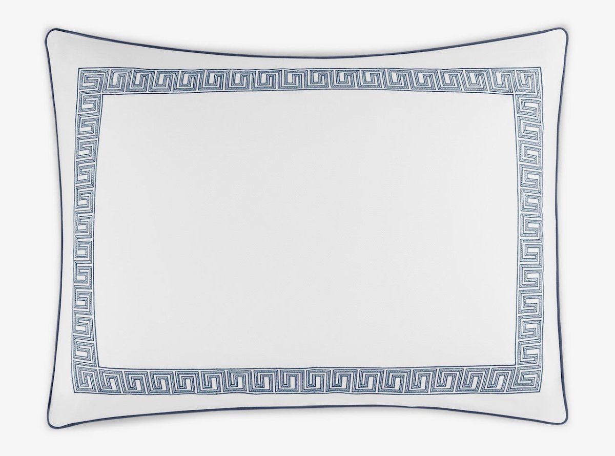 Matouk Ophelia Pique Oversize Euro Sham 27 x 36 - Fig Linens and Home - Indigo