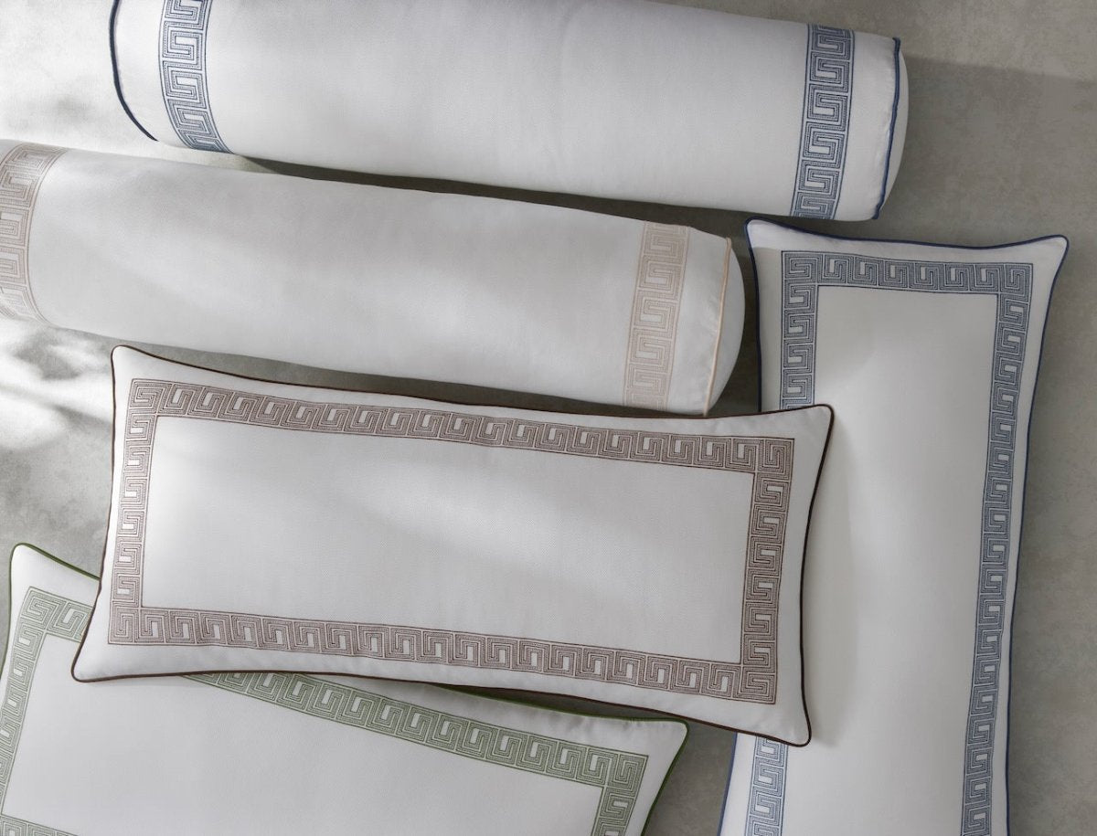 Ophelia Pique Lumbars and Bolsters by Matouk at Fig Linens and Home