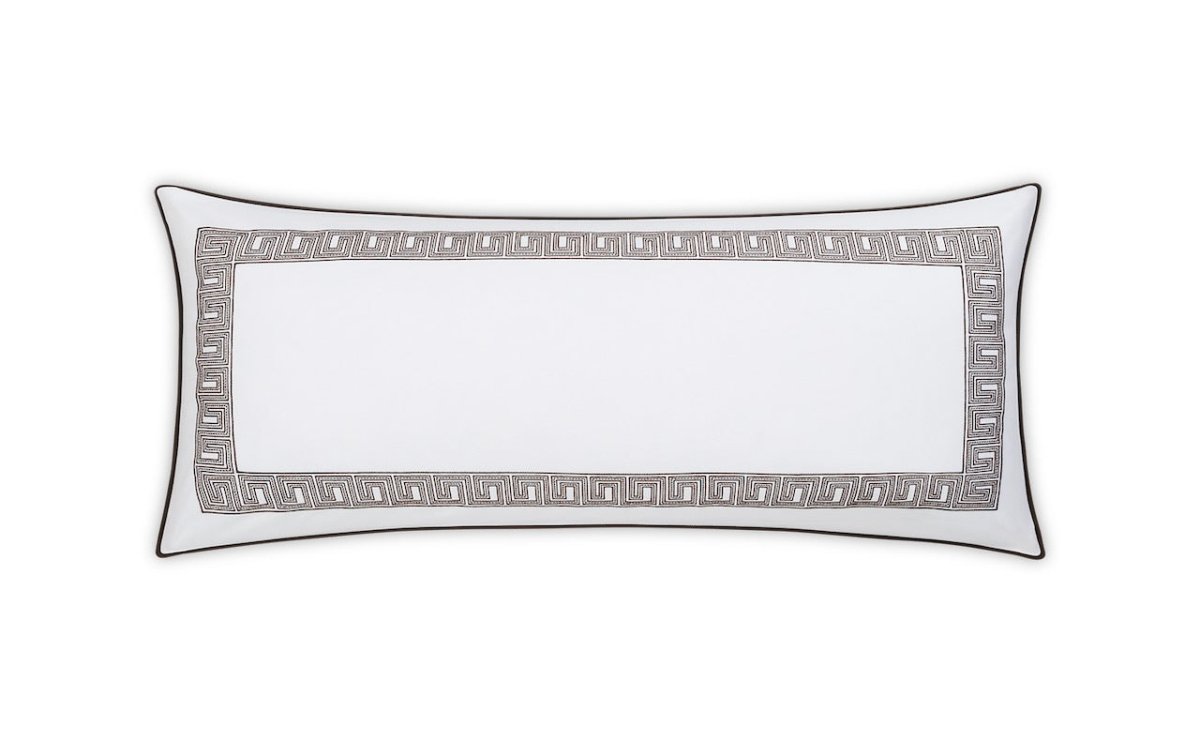 Matouk Ophelia Pique Lumbar Pillow Cover 16 x 36 - Fig Linens and Home - Mocha