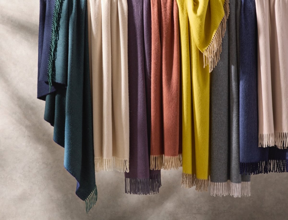 Paley Cashmere Throw by Matouk - Hanging all Colors