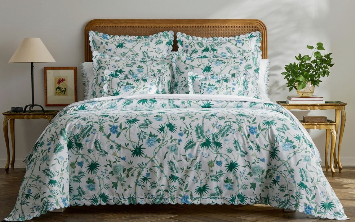 Palmyra Emerald Bedding | Matouk Schumacher at Fig Linens and Home