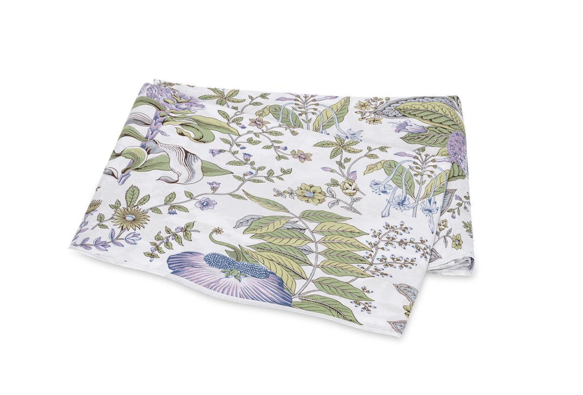 Pomegranate Bedding by Matouk | Schumacher Lilac King Flat Sheet at FIG LINENS AND HOME 30