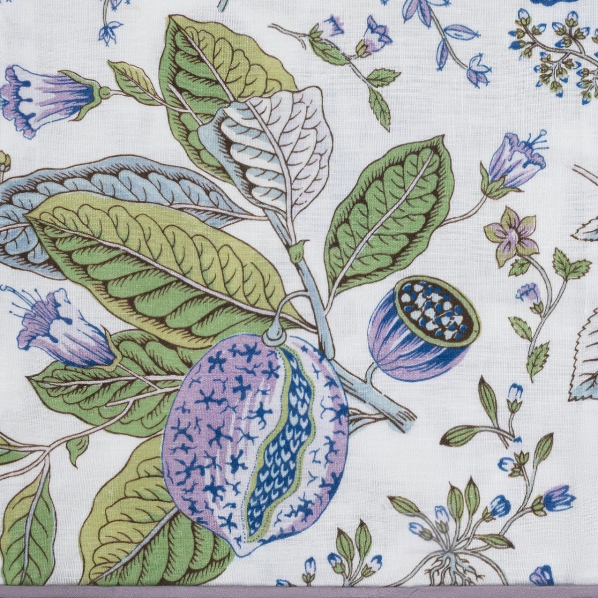 Matouk Pajamas - Pomegranate Lilac Roman 100% Linen PJ's at Fig Linens and Home - Fabric Swatch