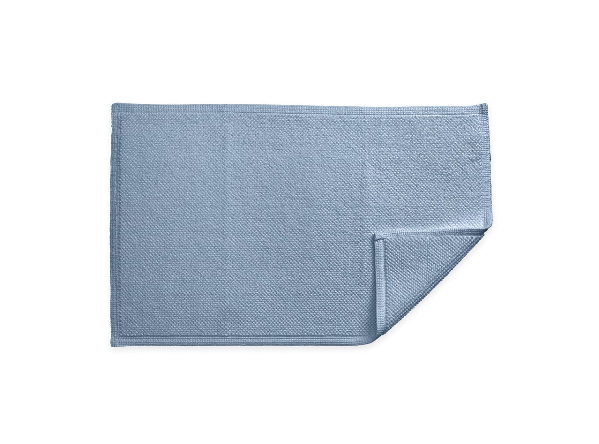 Bath Mats - Reverie Hazy Blue Bath Rug | Matouk at Fig Linens and Home