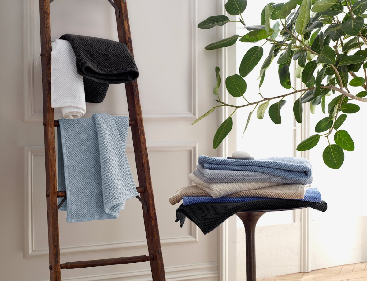 Reverie Bath Rug by Matouk - Bathroom Floor Mats at Fig Linens and Home - Lifestyle 1