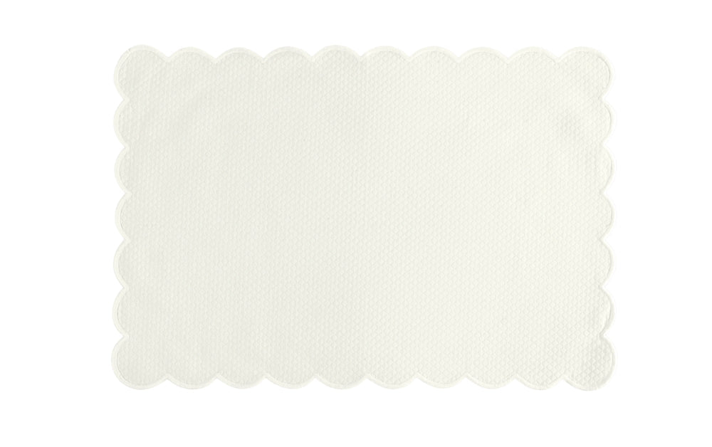 Matouk Savannah Gardens Oblong Rectangle Placemats Bone at Fig Linens and Home