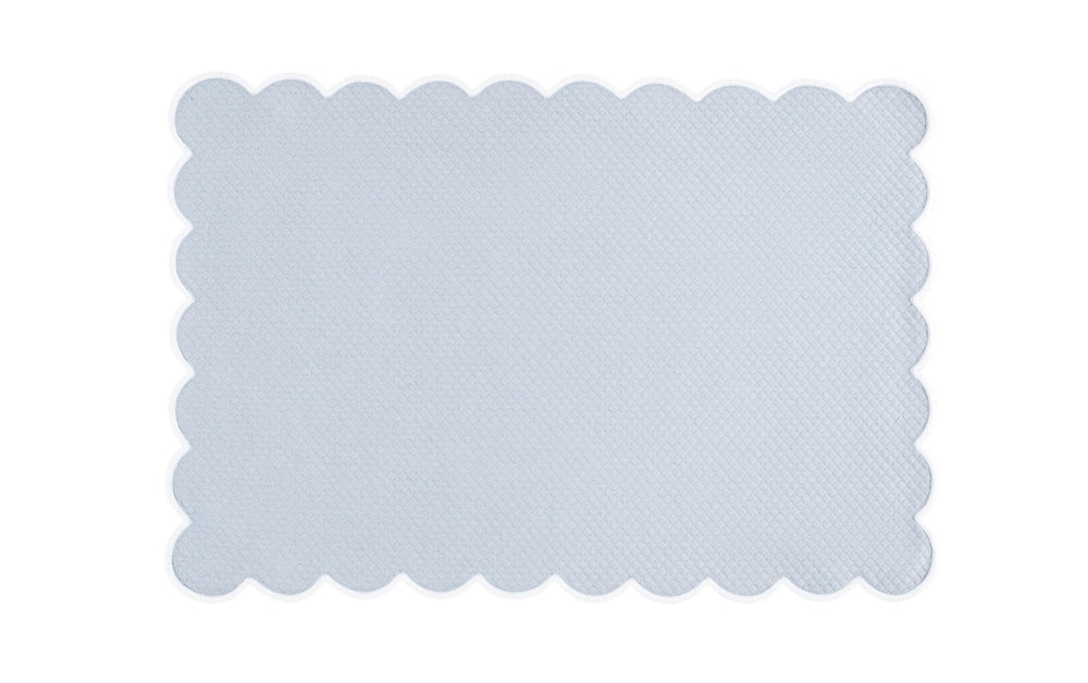 Matouk Savannah Gardens Oblong Rectangle Placemats Light Blue at Fig Linens and Home