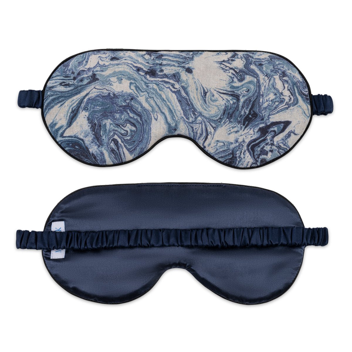 Valentina Linen Sleep Mask by Matouk Schumacher - Balthazar Azure Blue