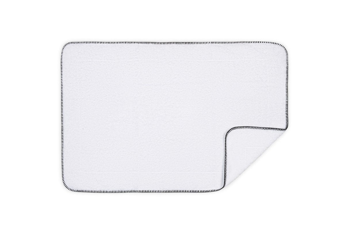 Matouk Whipstitch Black Tub Mats | Fig Linens and Home