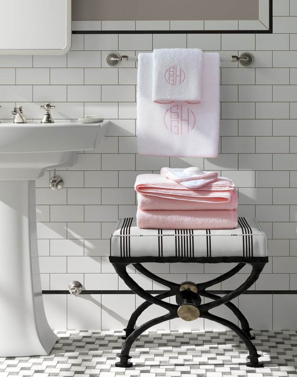 Matouk Whipstitch Bath Towels and Bath Mats - Lifestyle View