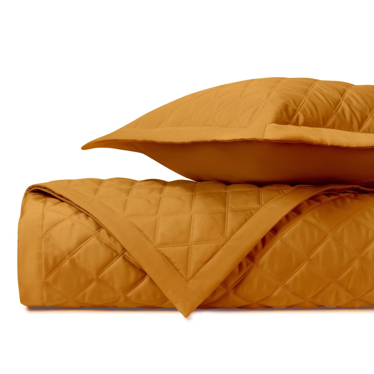 MESA Quilted Coverlet in Marigold by Home Treasures at Fig Linens and Home