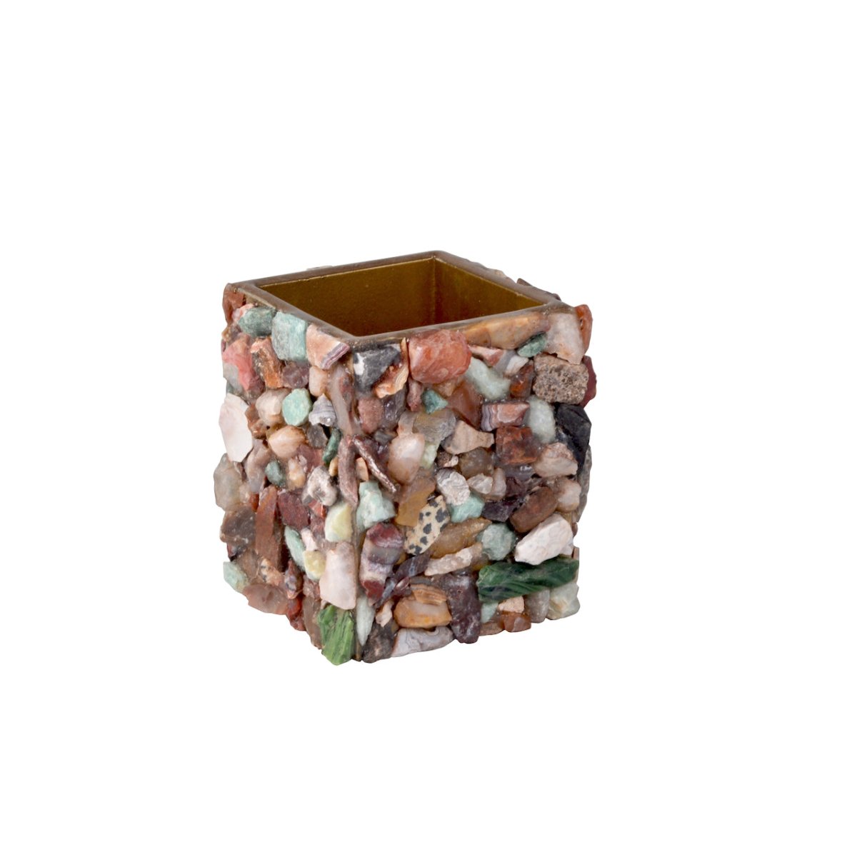 Brush Cup - Mojave Natural Stone Bath Accessories by Mike + Ally at Fig Linens and Home