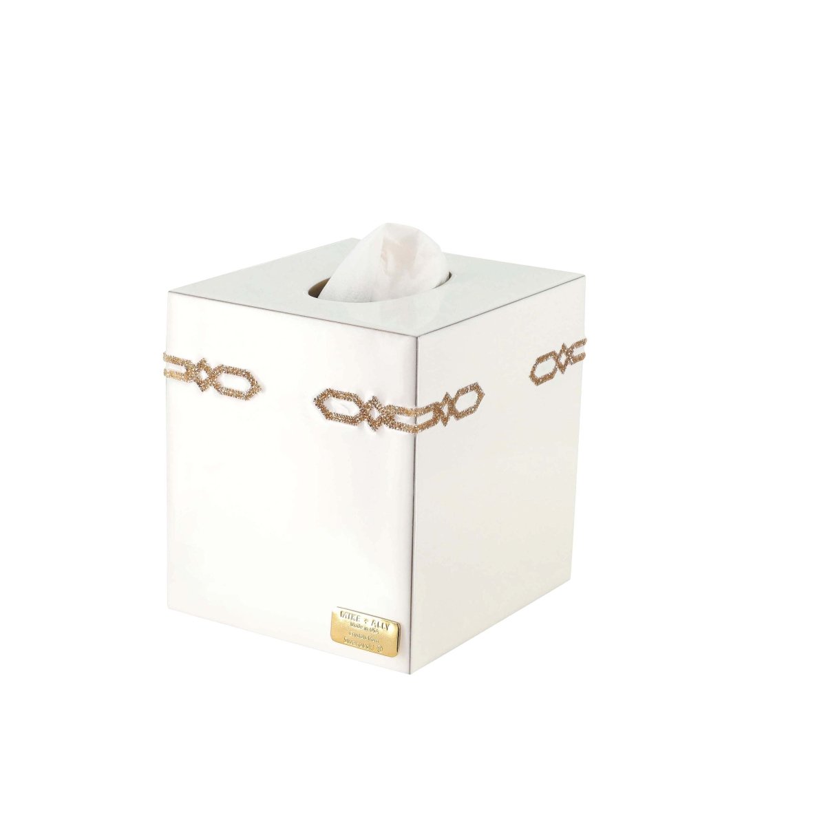 Boutique Tissue Cover - Salzburg Swarovski Bath Accessories by Mike + Ally at Fig Linens and Home